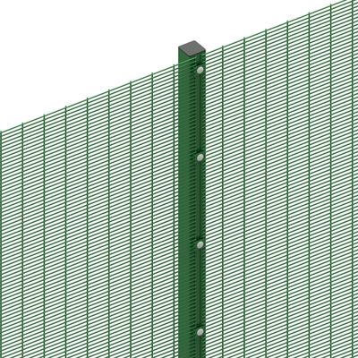Zielone panele siatkowe Clearvu Anti Climb Wysokie bezpieczeństwo ocynkowane 358 Iron Garden